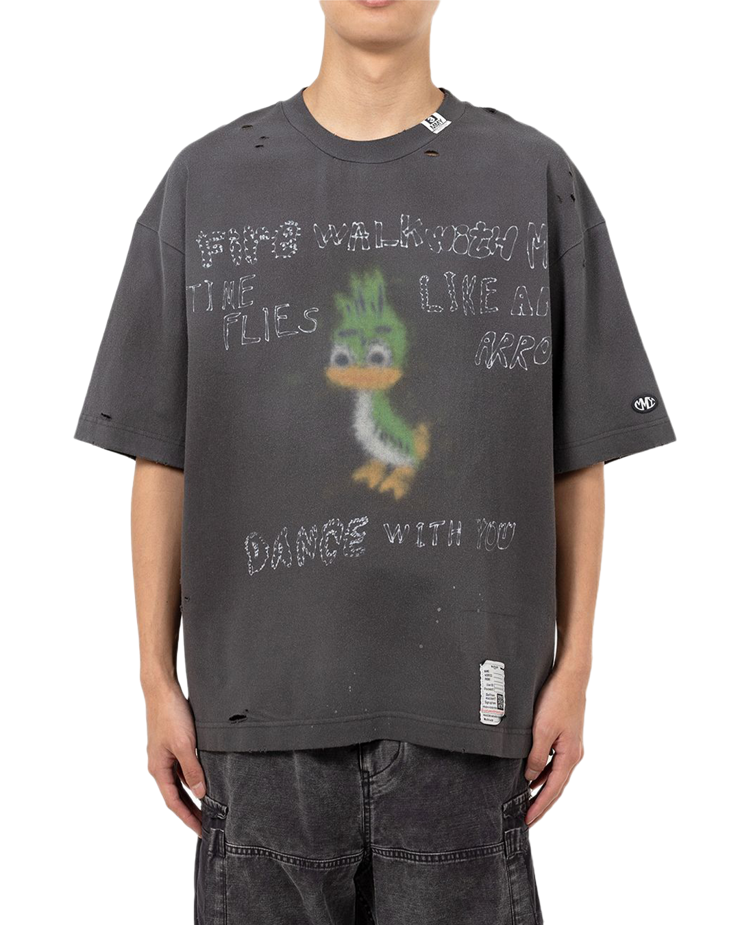 Maison MIHARA - Leon Print Distressed T-shirt