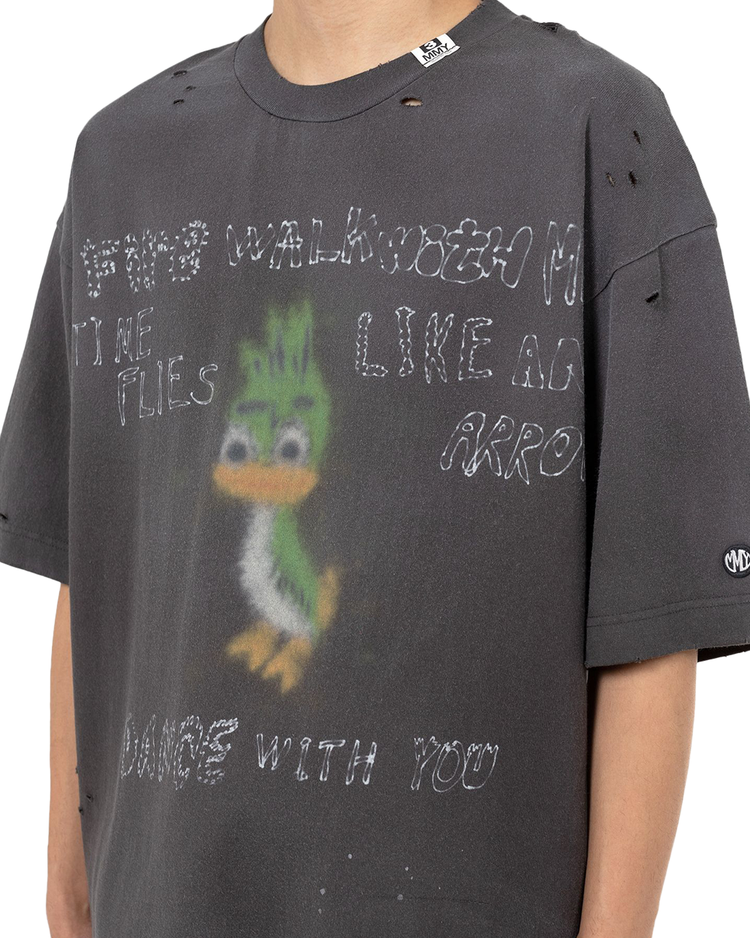 Maison MIHARA - Leon Print Distressed T-shirt