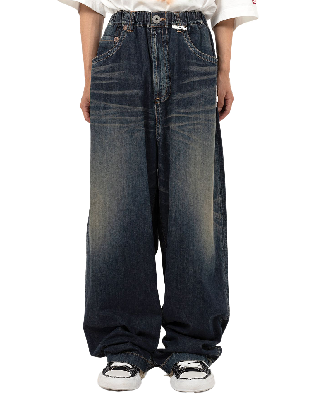 Maison MIHARA - Navy Denim Wide Pants