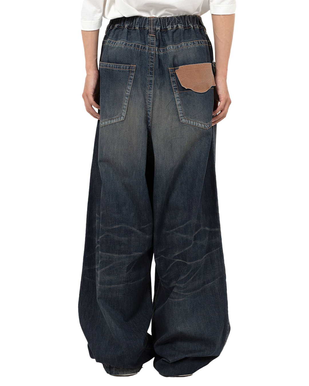 Maison MIHARA - Navy Denim Wide Pants