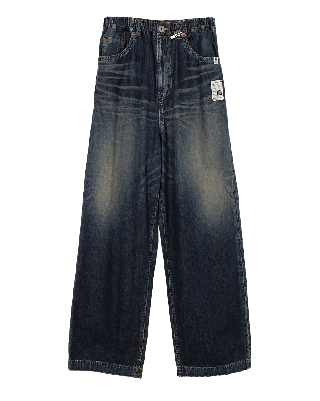Maison MIHARA - Navy Denim Wide Pants