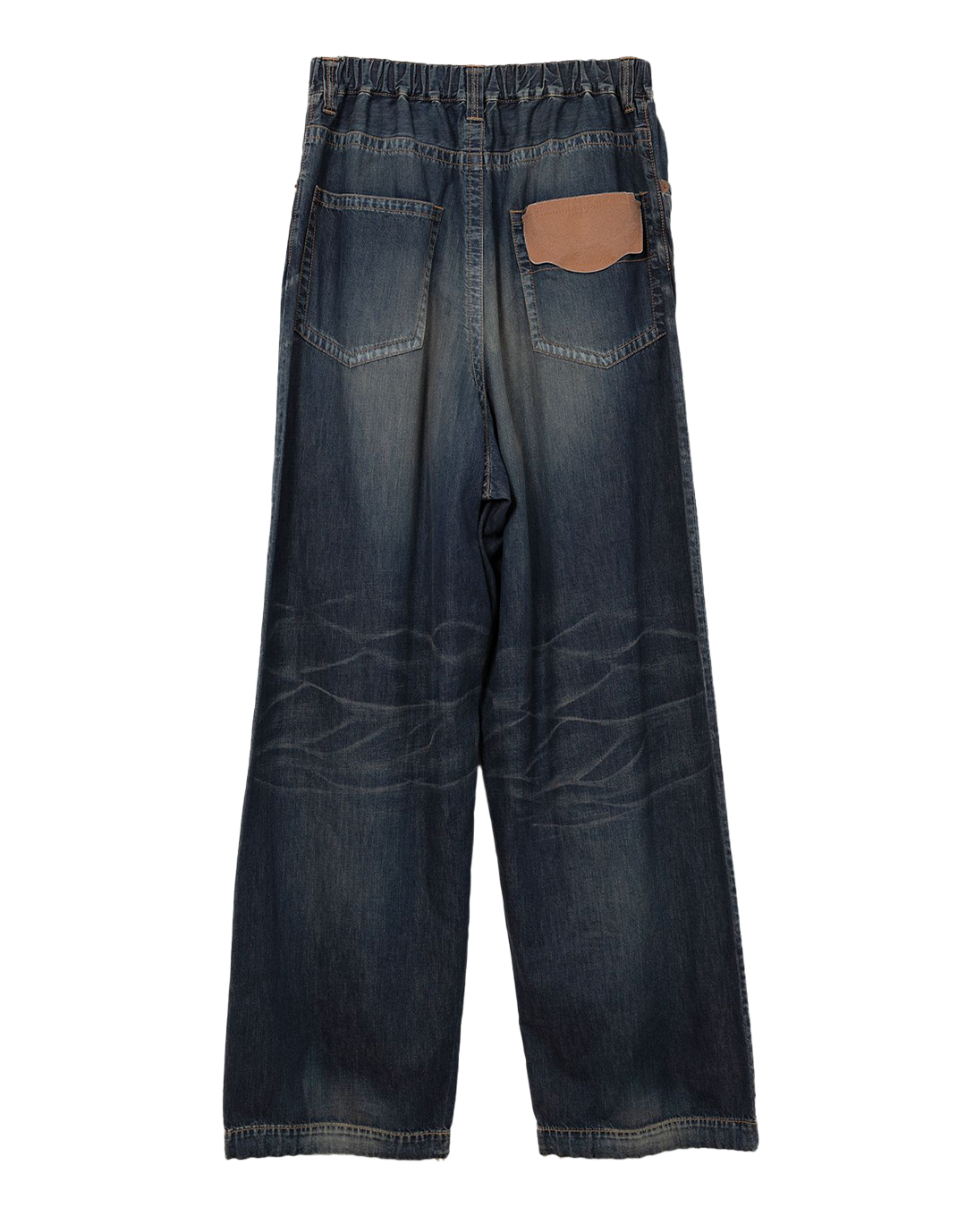 Maison MIHARA - Navy Denim Wide Pants