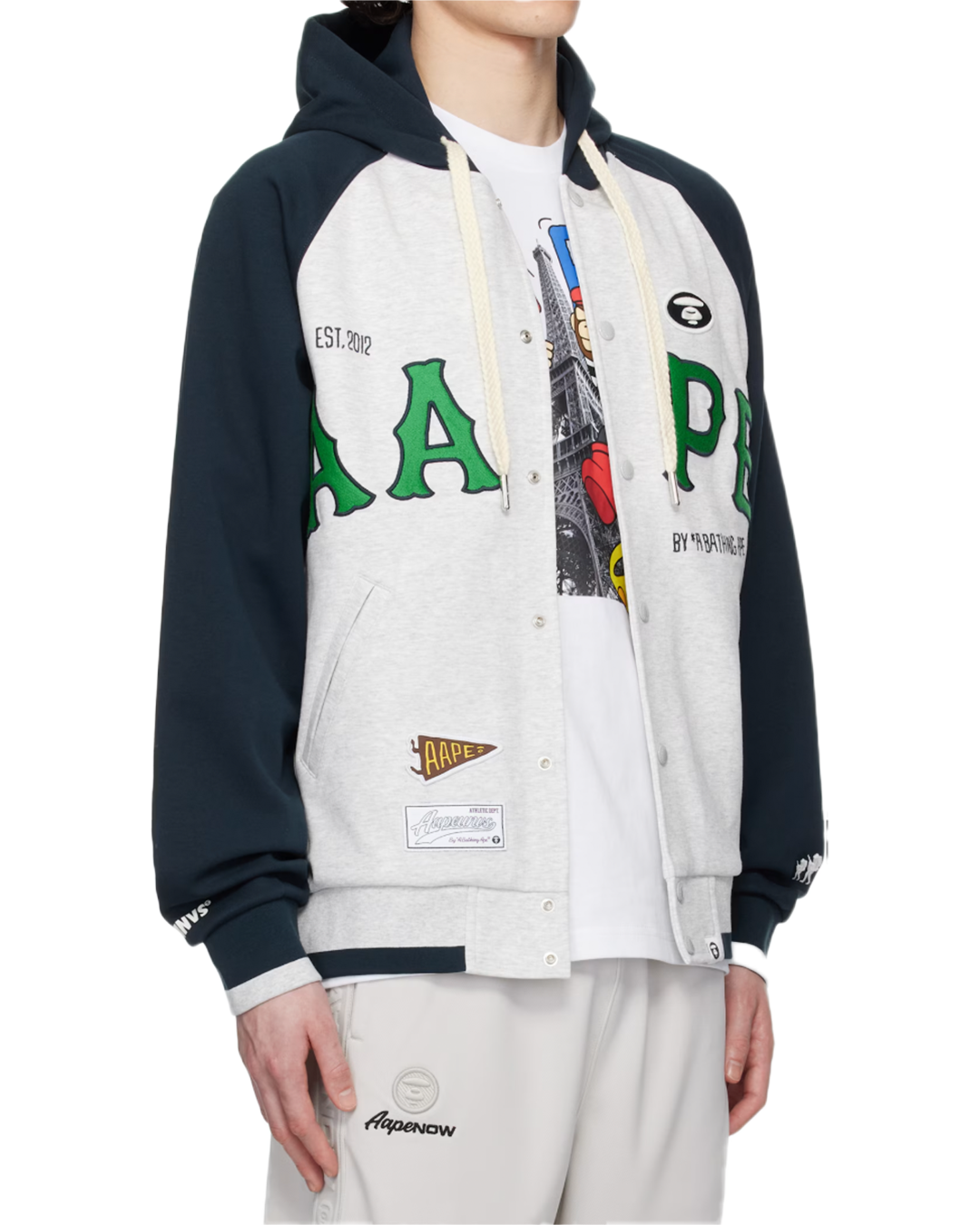 AAPE - Gray & Navy Zip Up Jacket