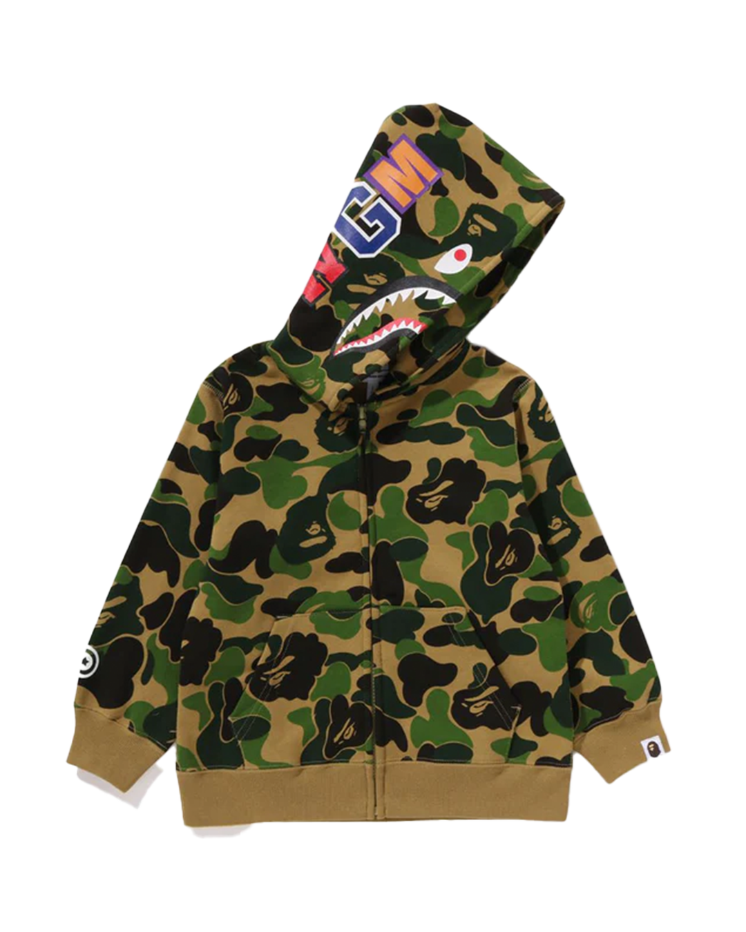 BAPE - Green ABC Camo Shark Full Zip