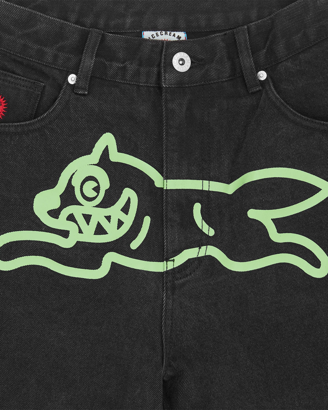 ICECREAM - Running Dog Denim Shorts