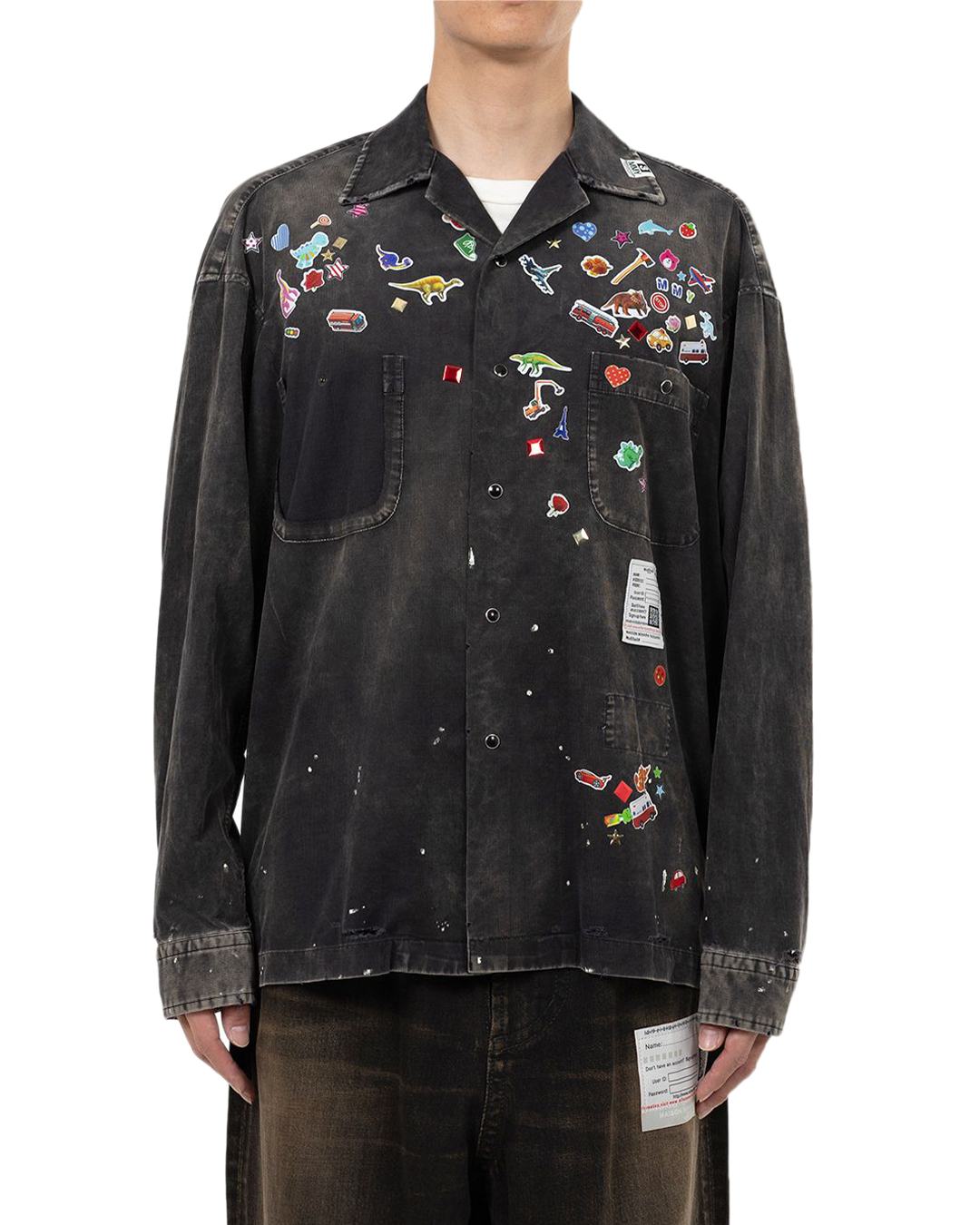 Maison MIHARA - Sticker Printed Shirt