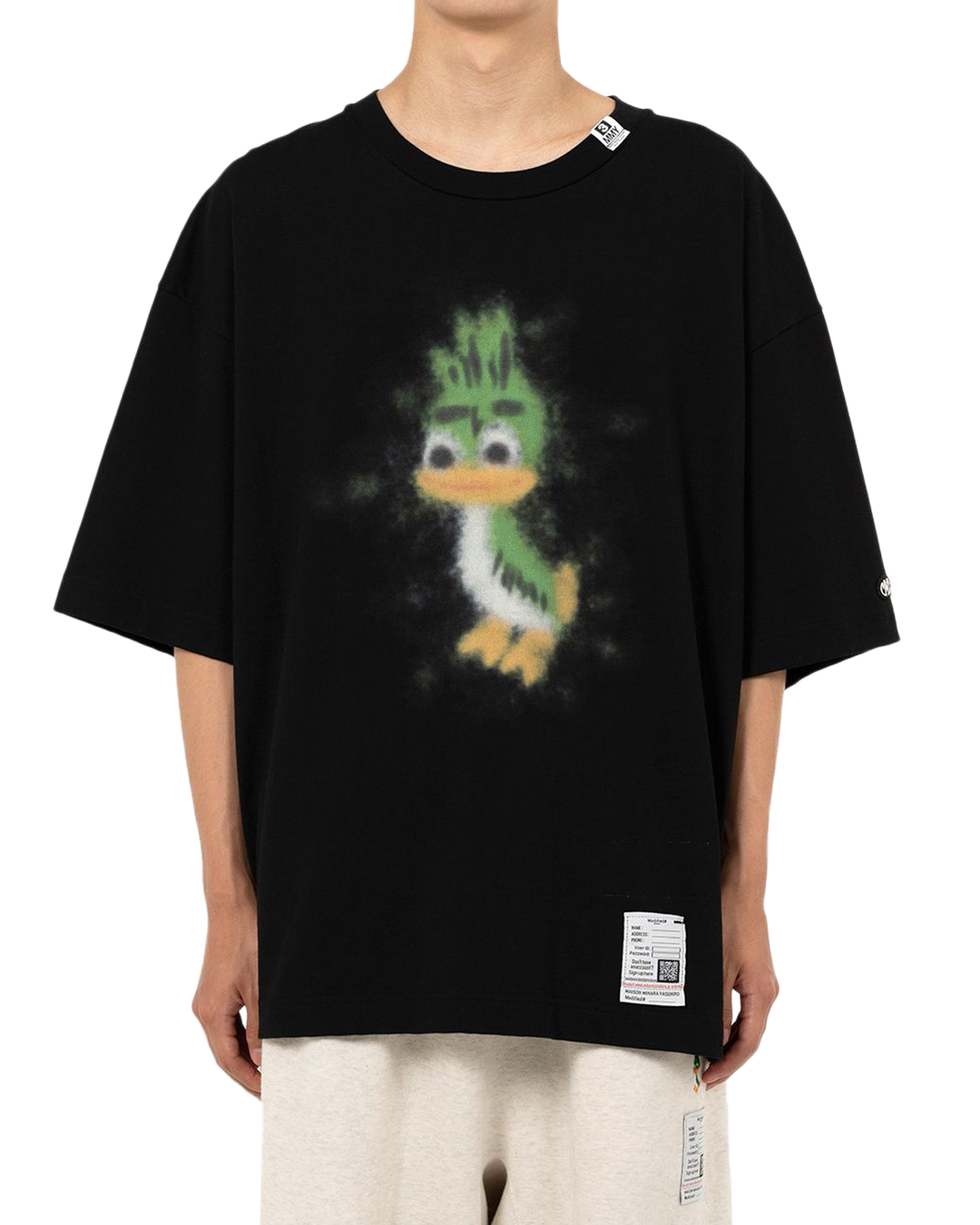 Maison MIHARA - Leon Printed Black T-shirt