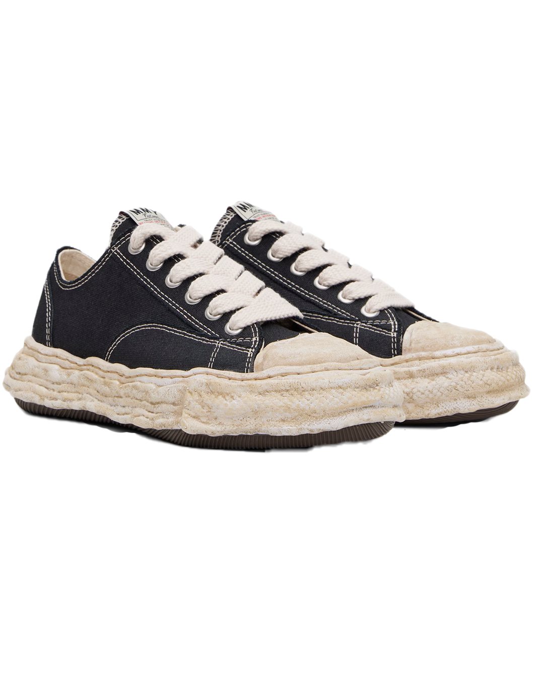 Maison MIHARA - 'Peterson23' OG Sole Garment Dyed Canvas Black