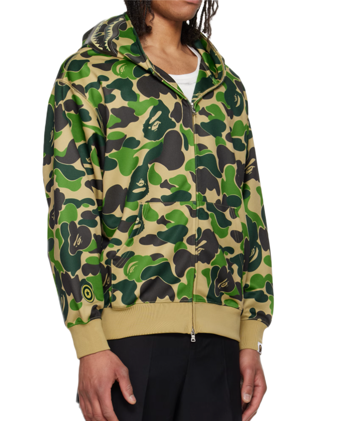 BAPE - Green ABC Camo Shark Full Zip