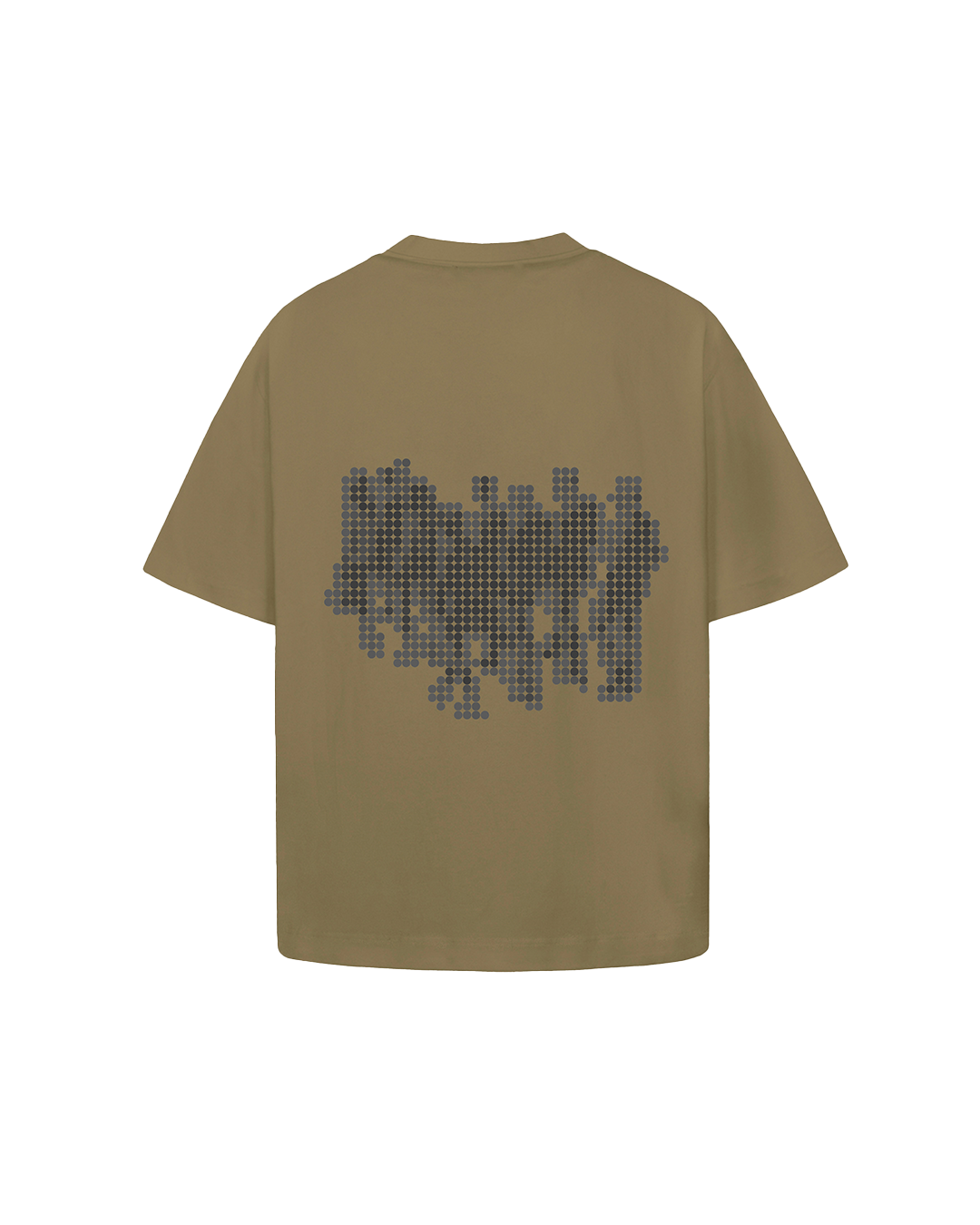 QUADRO - LINE DOTS T-SHIRT BROWN