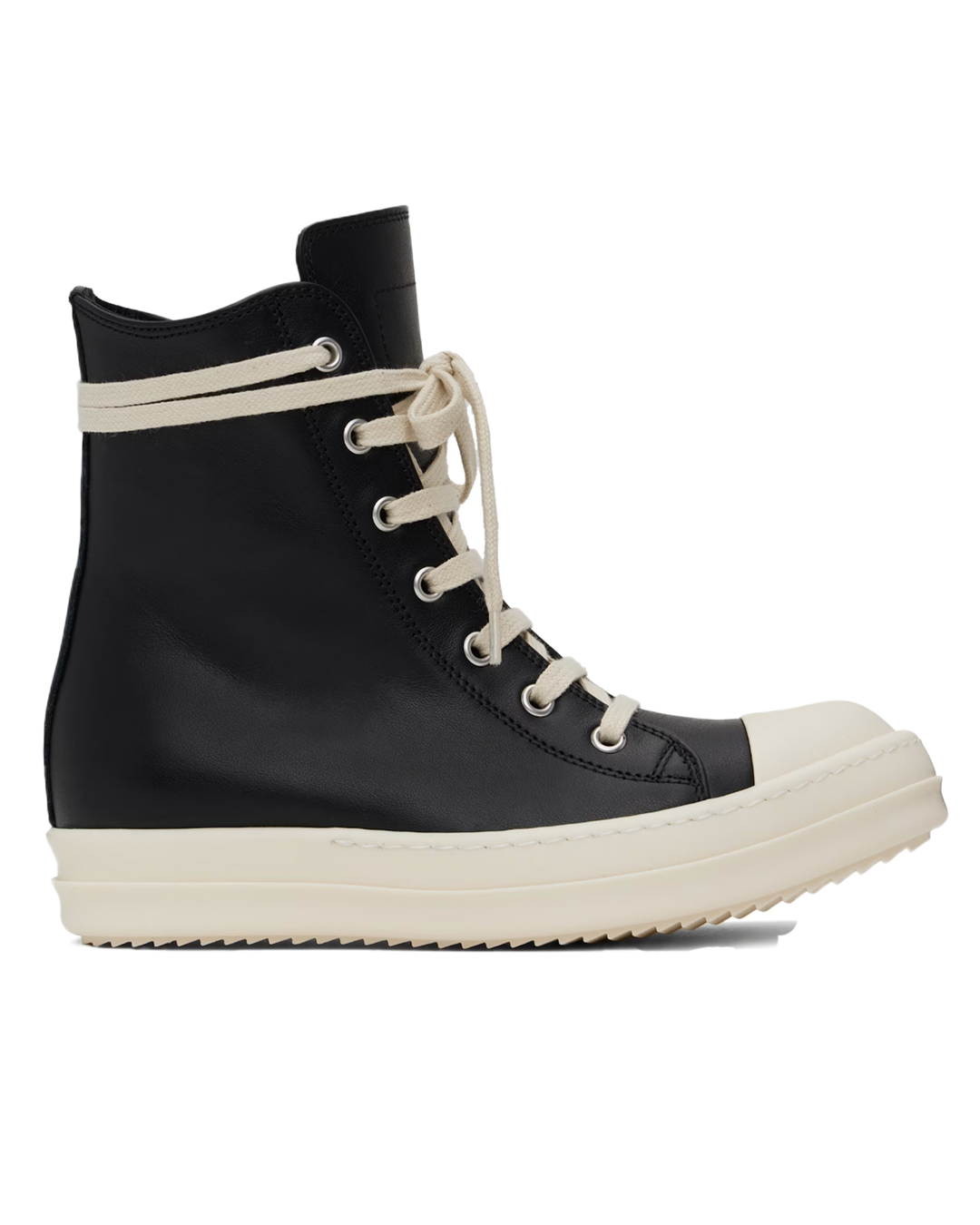 靴 Rick owens high mainline ss25 Rick Owens - Calf Leather High-top Sneakers Black SS25
