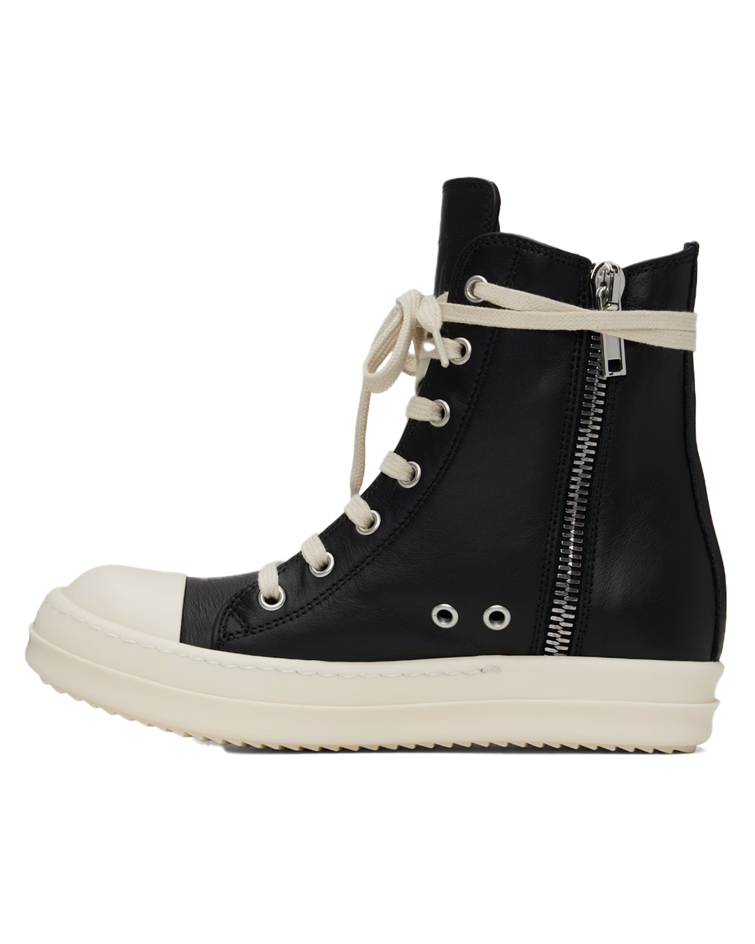 Rick Owens - Calf Leather High-top Sneakers Black SS25