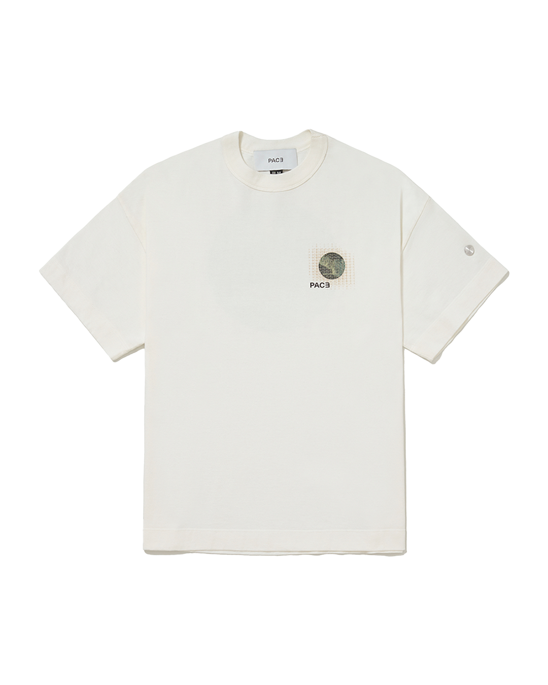 PACE - GRID MOON TEE OVERSIZED OFF WHITE