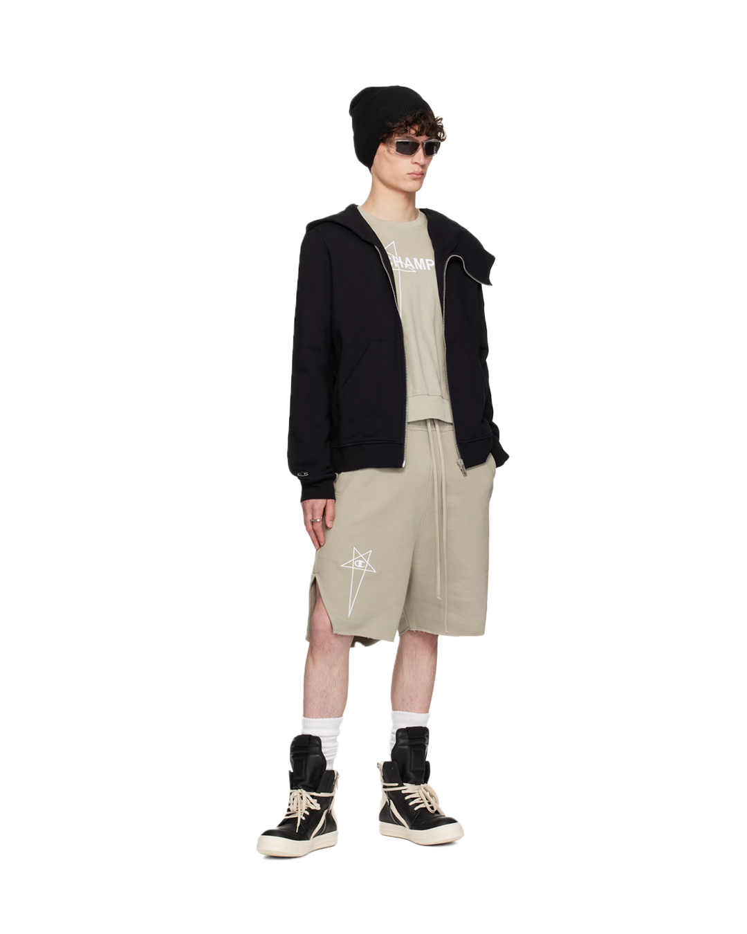 Rick Owens - Geobasket Hollywood Black & Off-White SS25