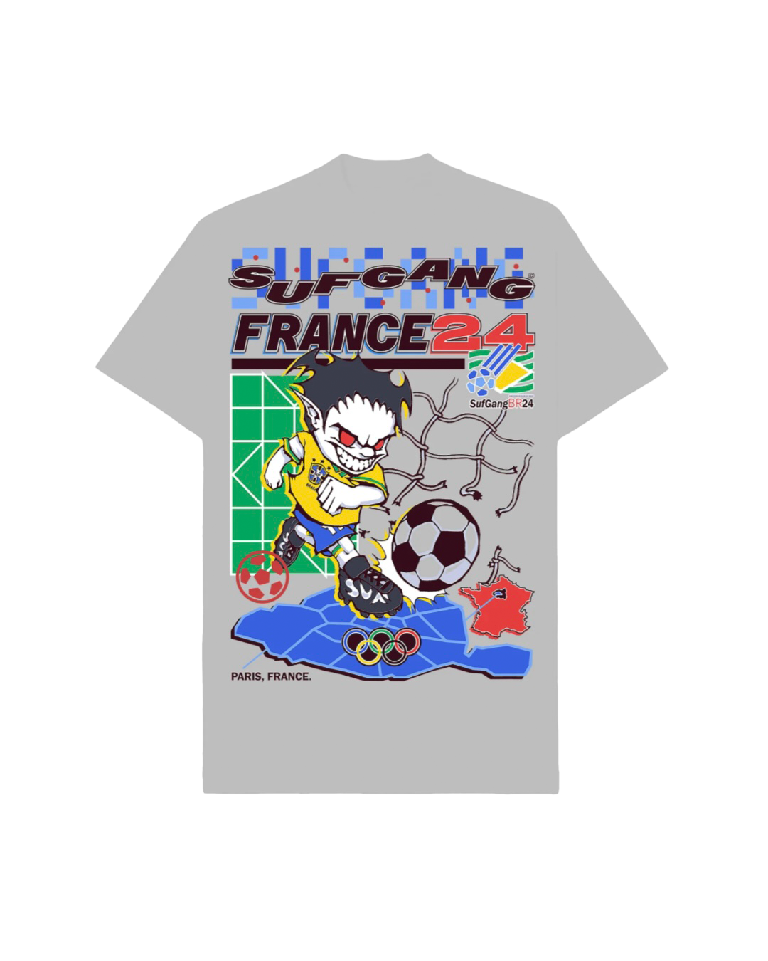 SUFGANG - CAMISETA PARIS FRANCE GRAY
