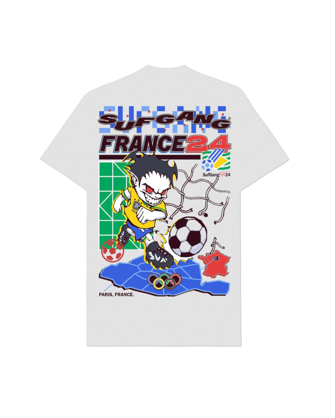 SUFGANG - CAMISETA PARIS FRANCE WHITE