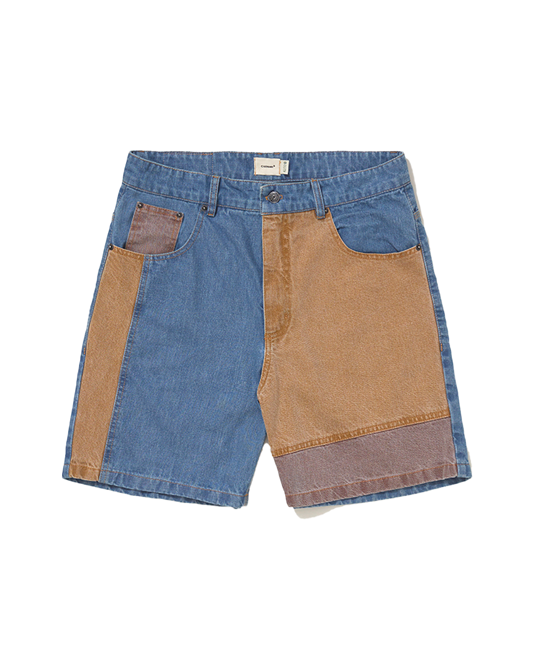 CARNAN - COLOR BLOCK DENIM SHORTS