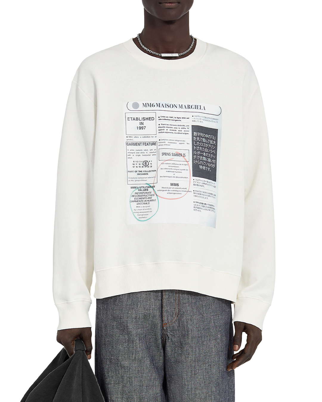 MM6 - Newspaper Print Jersey Sweatshirt