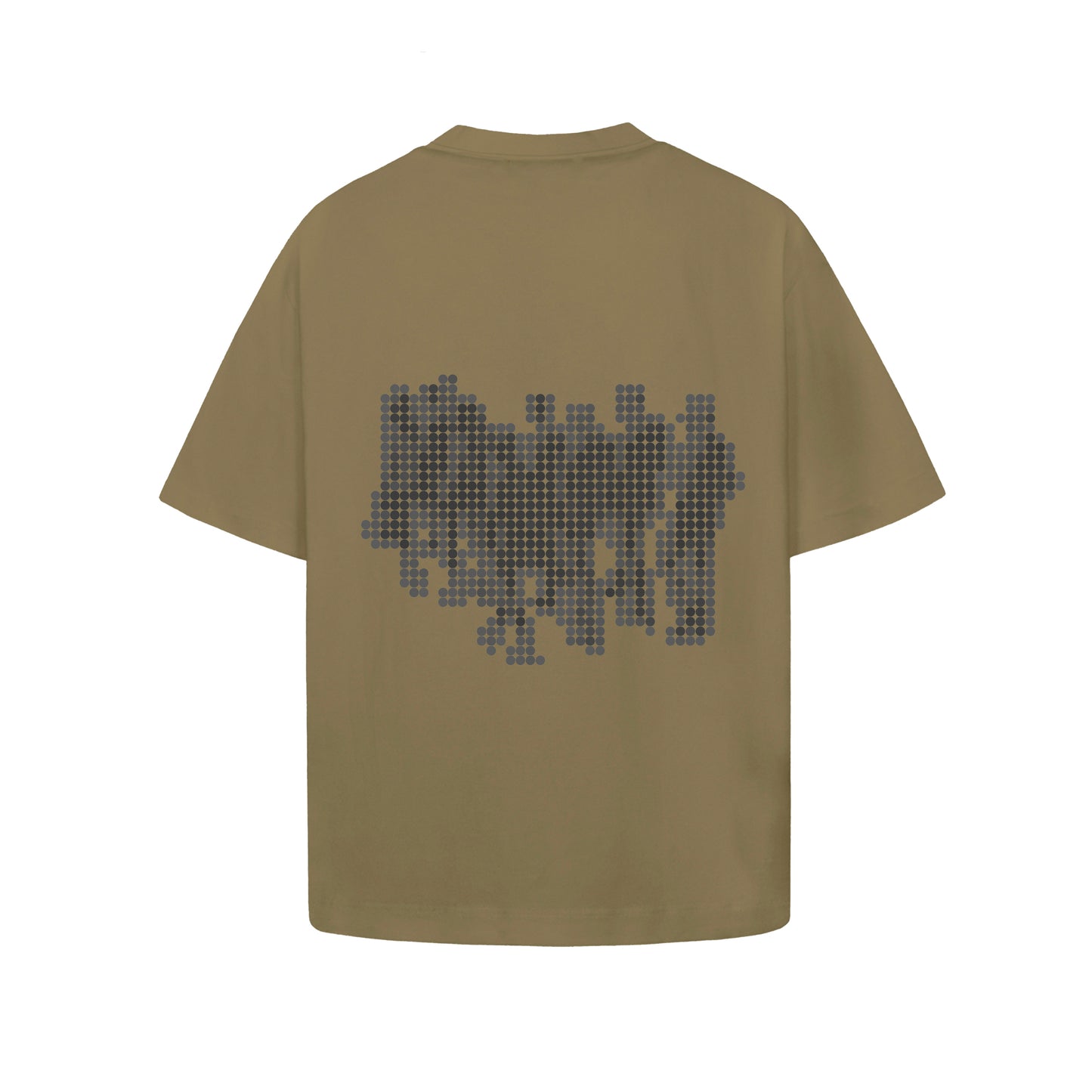 QUADRO - LINE DOTS T-SHIRT BROWN