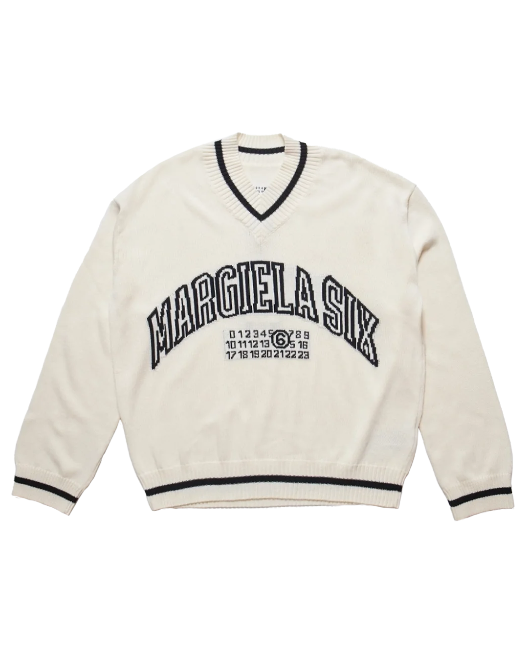 MM6 - Varsity Sweater Off White