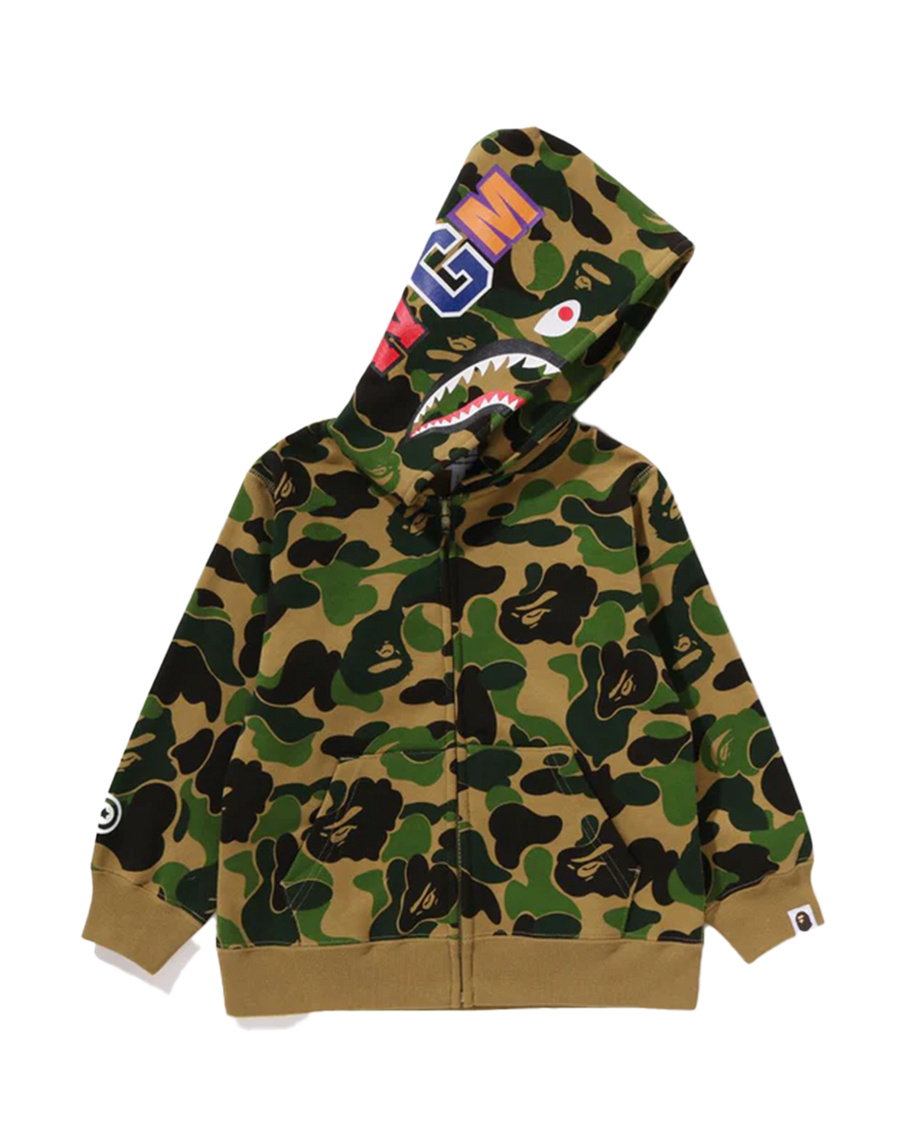 BAPE - Green ABC Camo Shark Full Zip