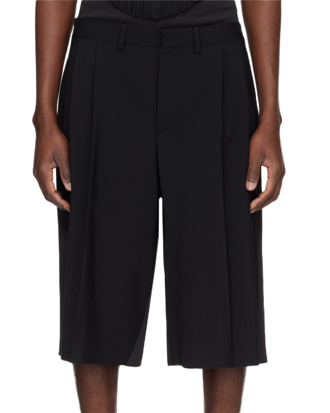 MM6 - Black Paneled Shorts