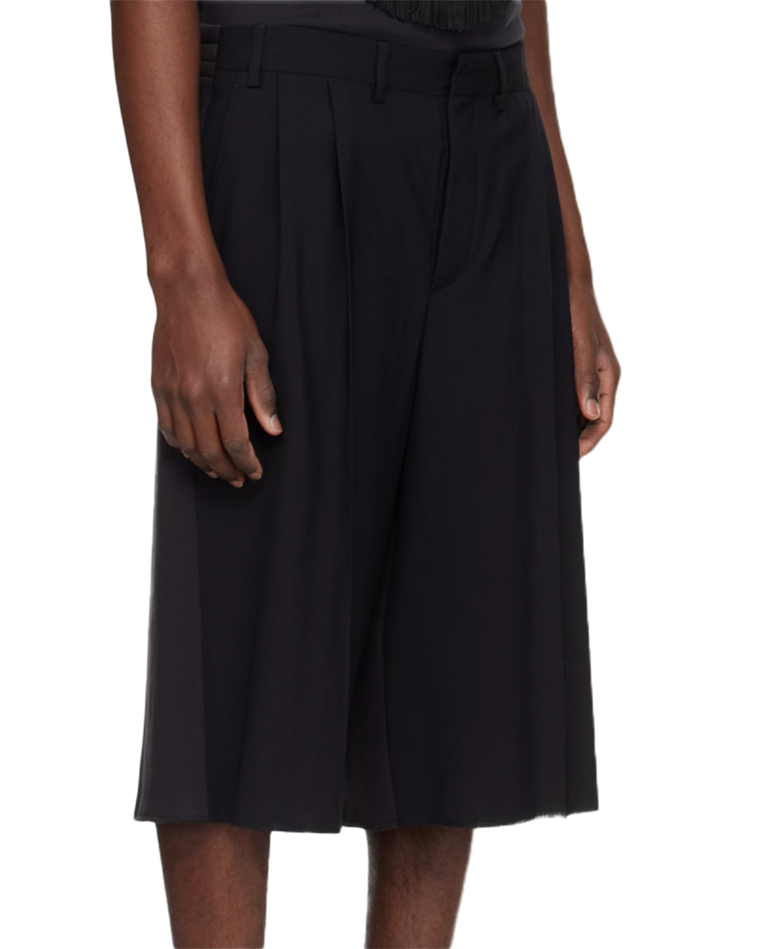 MM6 - Black Paneled Shorts