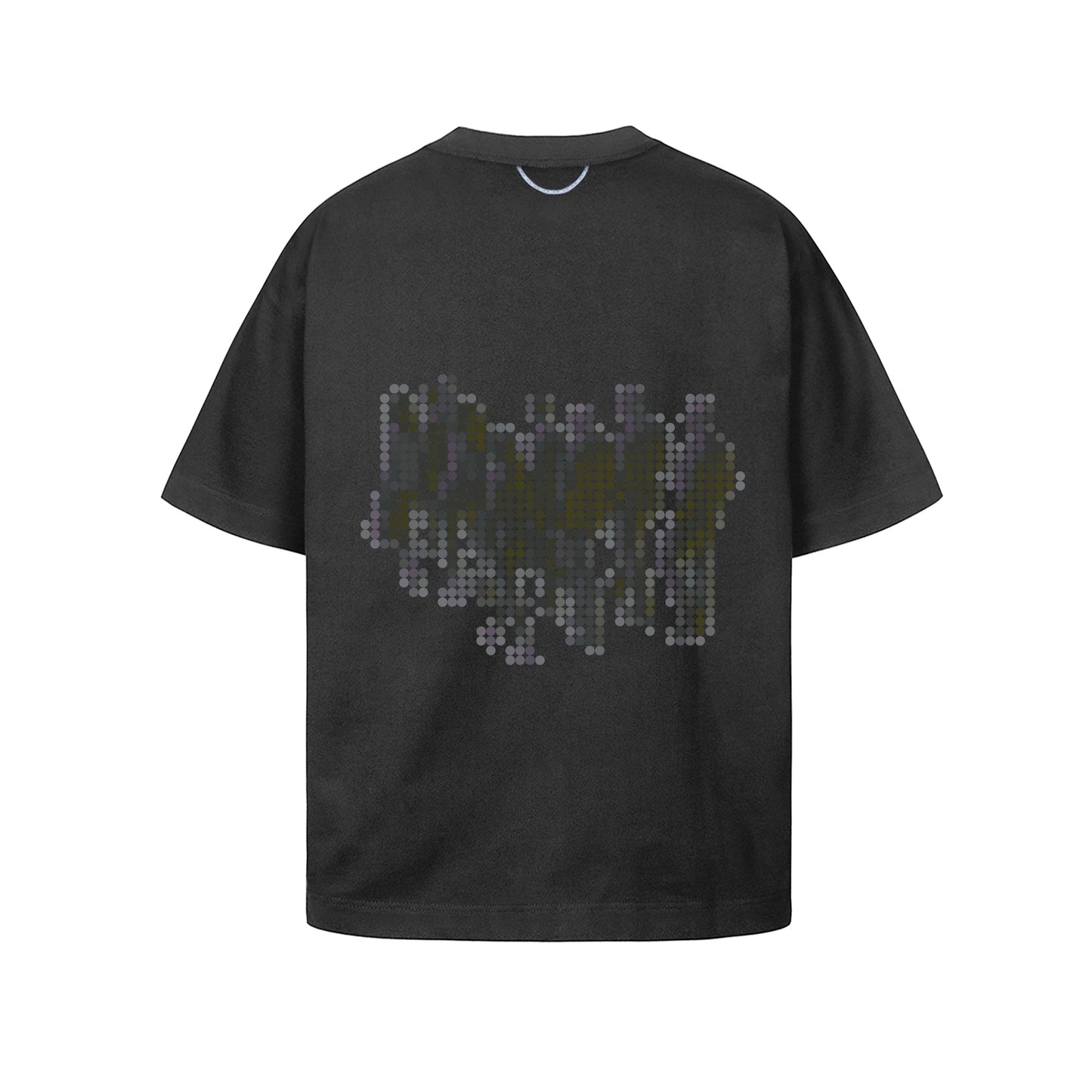 QUADRO - LINE DOTS T-SHIRT GREY