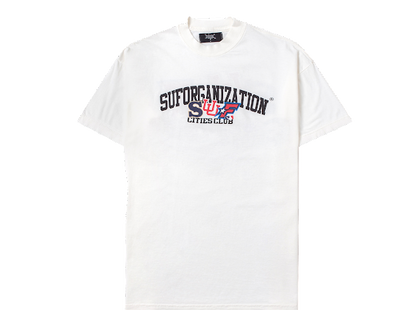 SUFGANG - SUFCITIES OFF WHITE TEE ALWAYS BUSY BRAND ABB