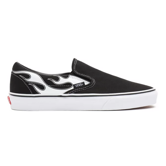 VANS - SLIP-ON FLAME BLACK/WHITE