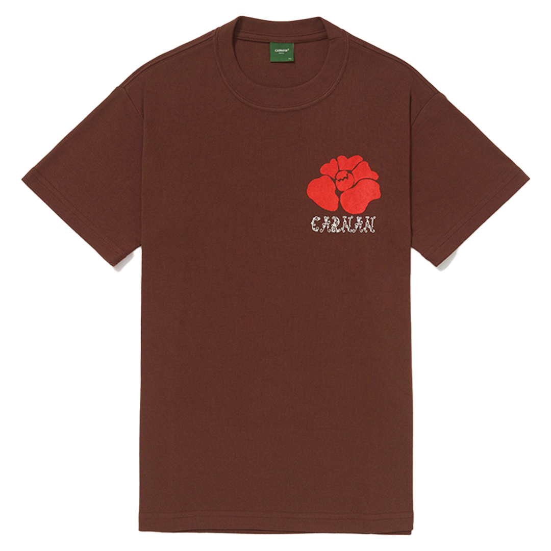 CARNAN - BLOSSOM HEAVY T-SHIRT BROWN