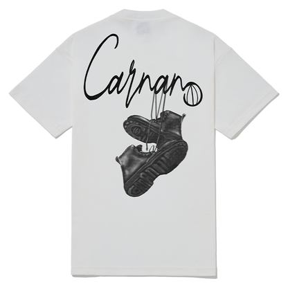 CARNAN - COMBAT BOOTS HEAVY T-SHIRT OFF WHITE