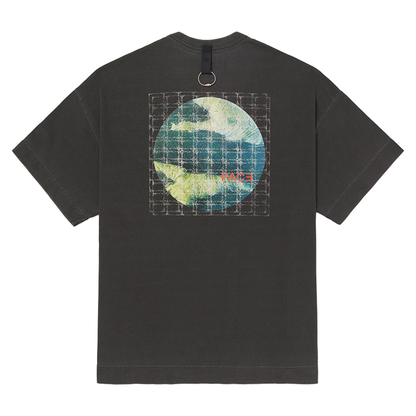 PACE - GRID MOON TEE OVERSIZED WASHED BLACK