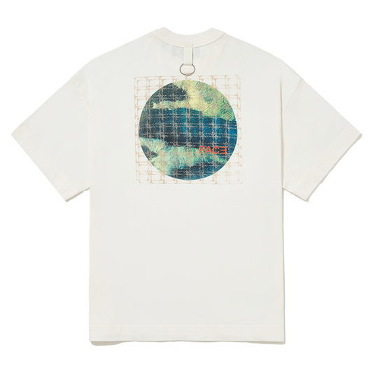 PACE - GRID MOON TEE OVERSIZED OFF WHITE