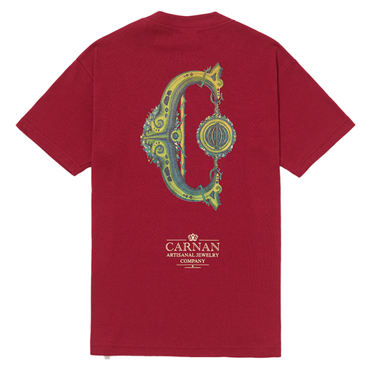 CARNAN - JEWELRY HEAVY T-SHIRT BURGUNDY