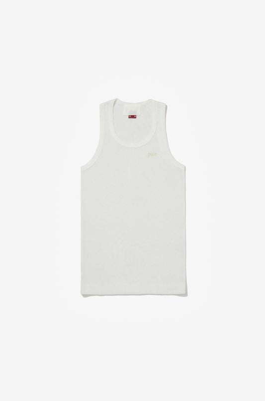 PACE - TANK TOP WAFFLE KNIT OFF WHITE