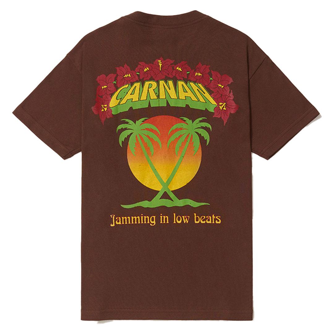 CARNAN - TROPICAL HEAVY T-SHIRT BROWN