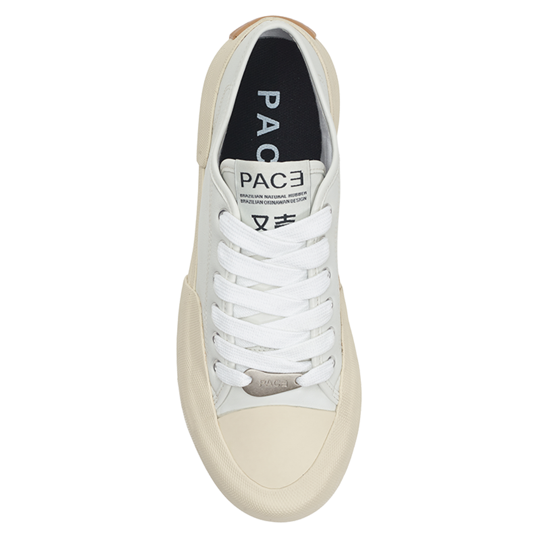 PACE - YACHT-RUBBER LEATHER LOW OFF WHITE